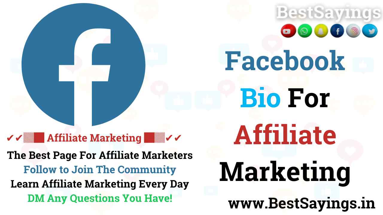 Facebook Bio For Affiliate Marketing
